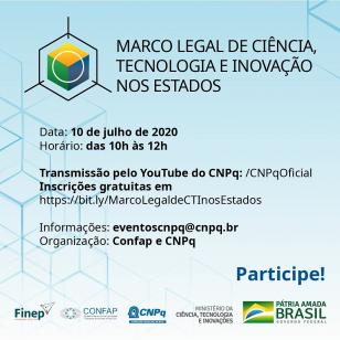Evento referente ao Marco Legal de Ciência, Tecnologia e Inovação nos Estados acontece no próximo dia 10